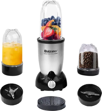 Balzano Juicer 500 W Mixer Grinder (EK-3350 | 2 Jars | Silver)